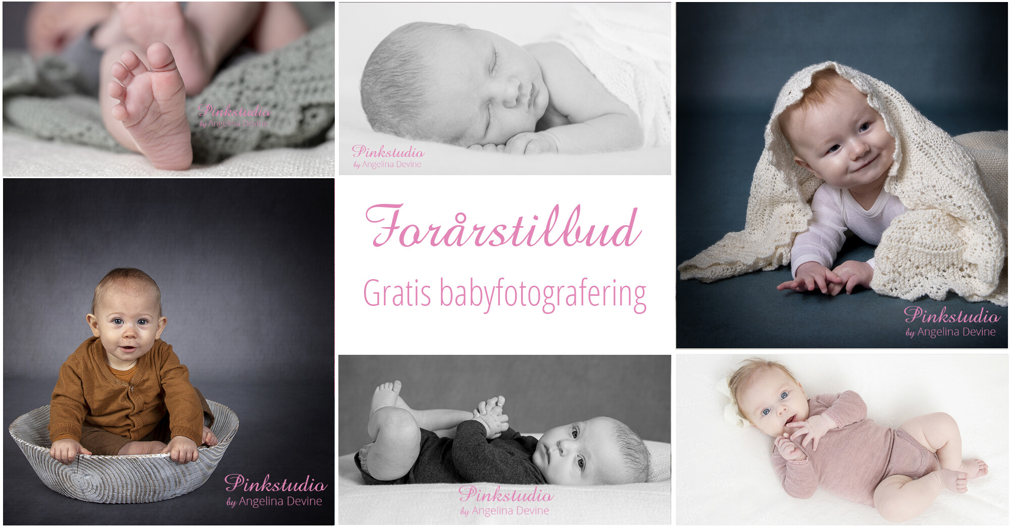 Pinkstudio by Angelina Devine baby-foraar23 Forårstilbud: GRATIS babyfotografering Baby Nyheder Portræt Tilbud  